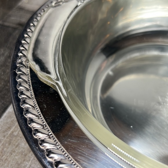 Vintage Metal Serving Dish & Lid with Fire King Glass Casserole - Picture 5 of 9